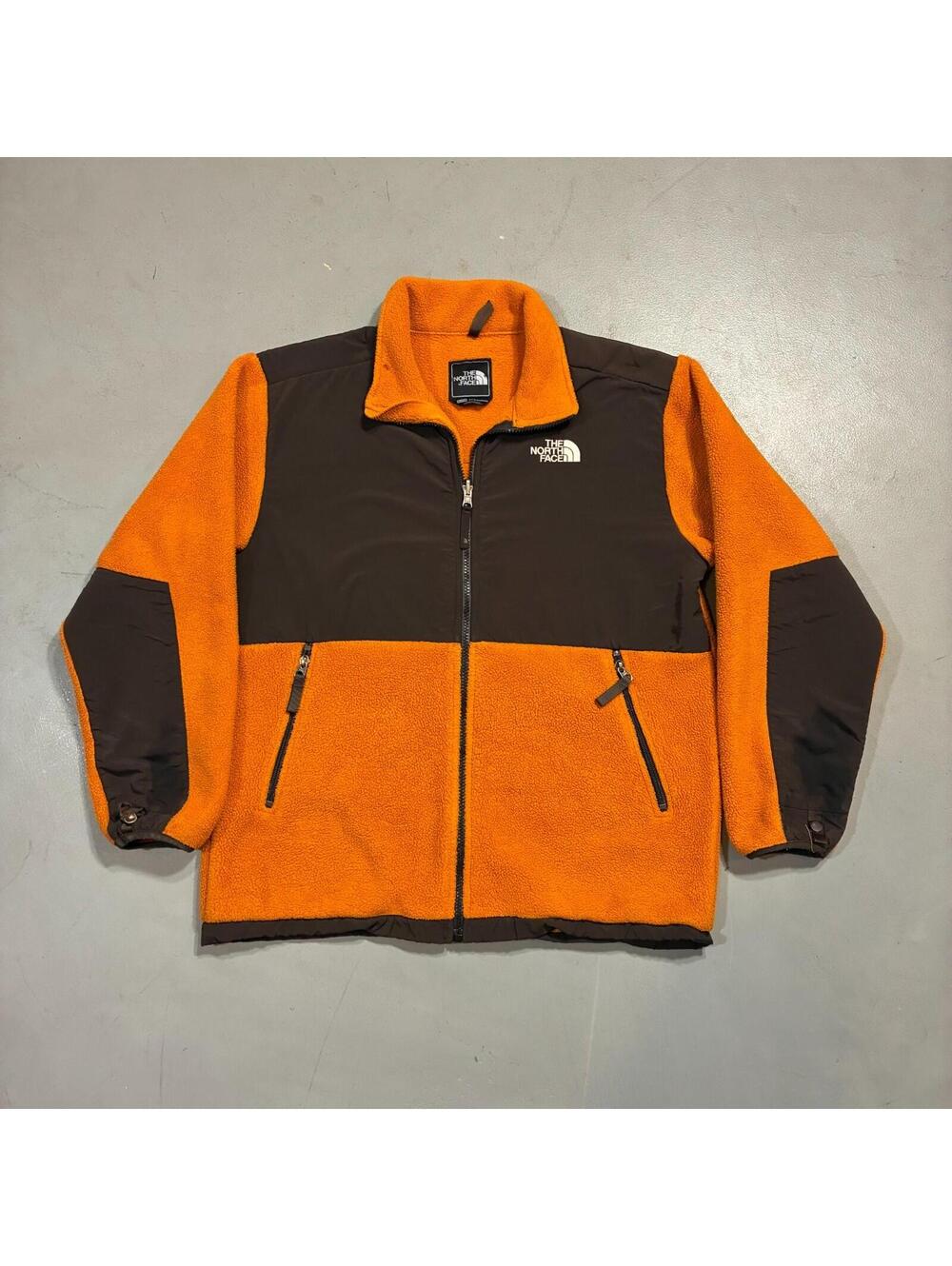 North Face Denali Boys XL Orange Brown Fleece Jacket 2000s